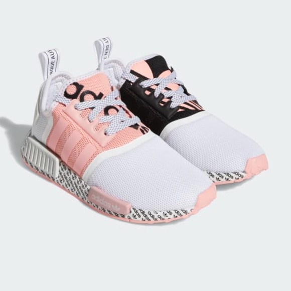 ‼️sold‼️ Adidas NMD R1 Black/Pink Adidas Letters - Picture 6 of 13